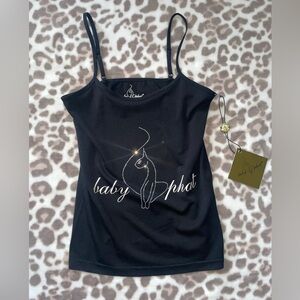 Baby Phat Black Gem Logo Top